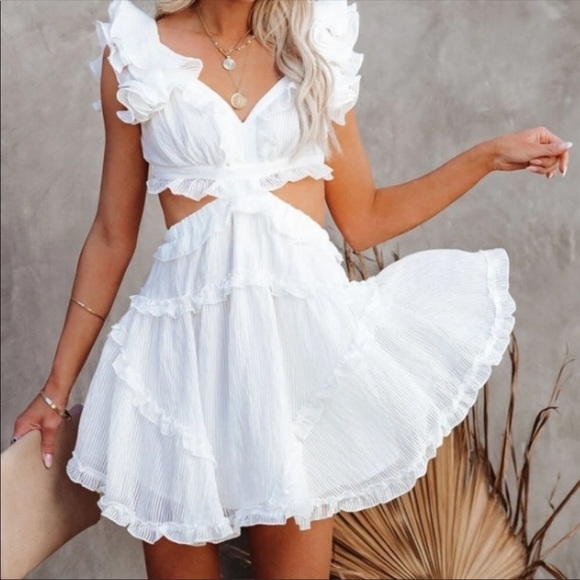 Vici Dresses & Skirts - Jacky Ruffles Tiered Cutout Dress